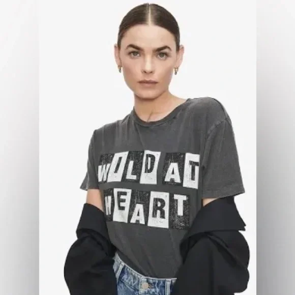 Anine Bing Vintage Wild Heart Tee Size XS